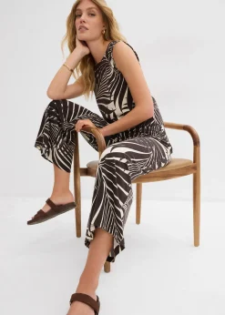 Jupe-culotte fluide en viscose mélangée