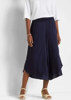 Jupe-culotte longueur mollet en viscose