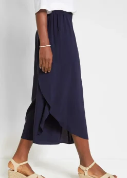 Jupe-culotte longueur mollet en viscose