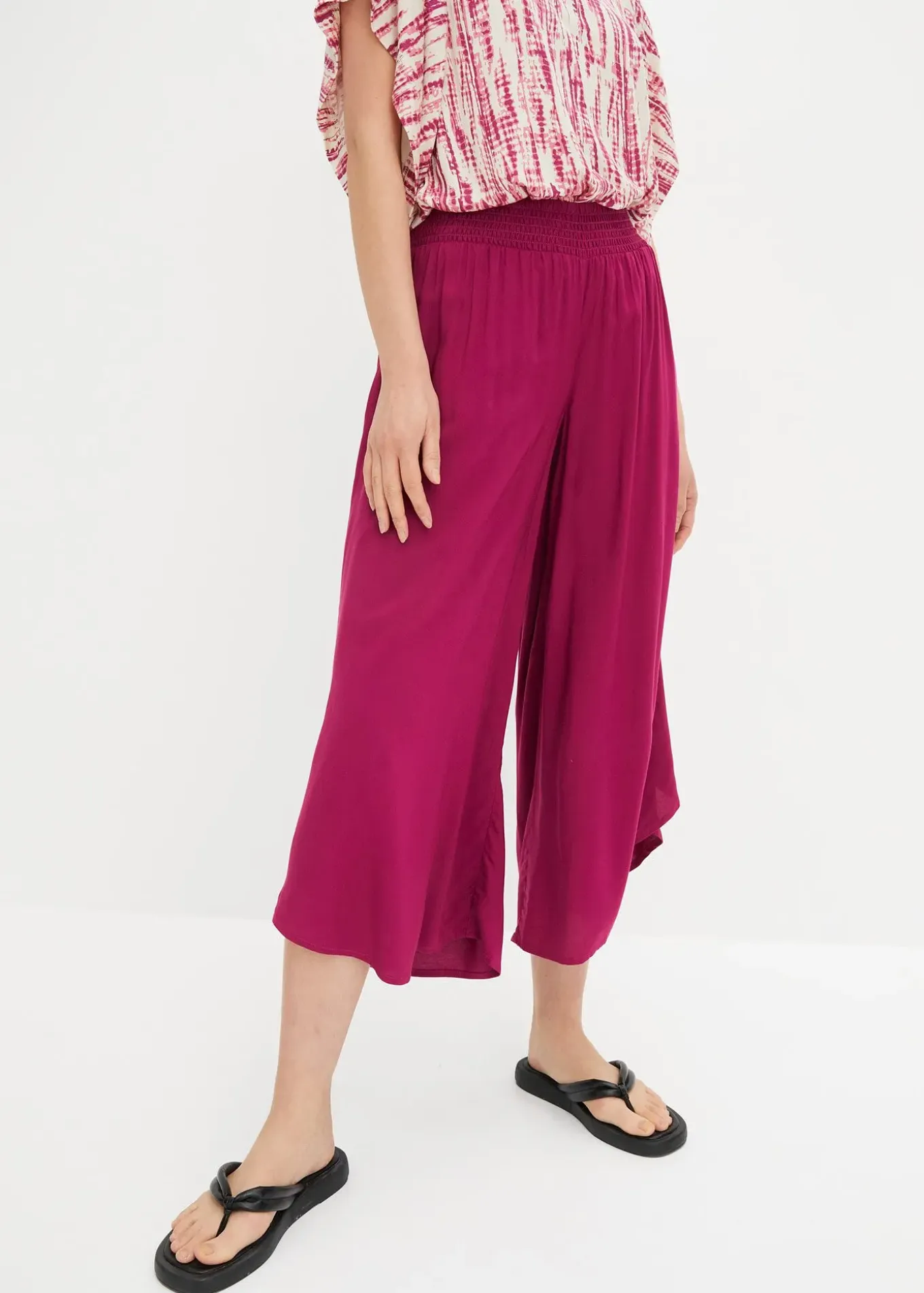 Jupe-culotte longueur mollet en viscose