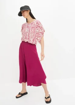 Jupe-culotte longueur mollet en viscose