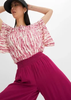 Jupe-culotte longueur mollet en viscose