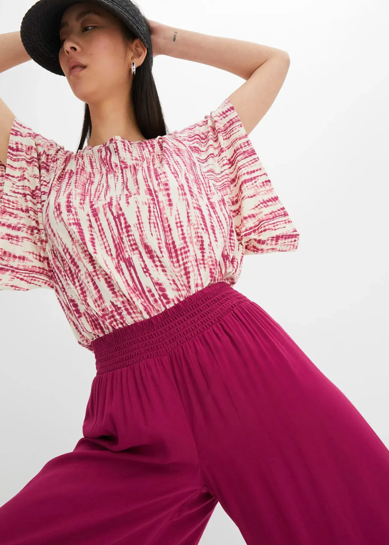 Jupe-culotte longueur mollet en viscose