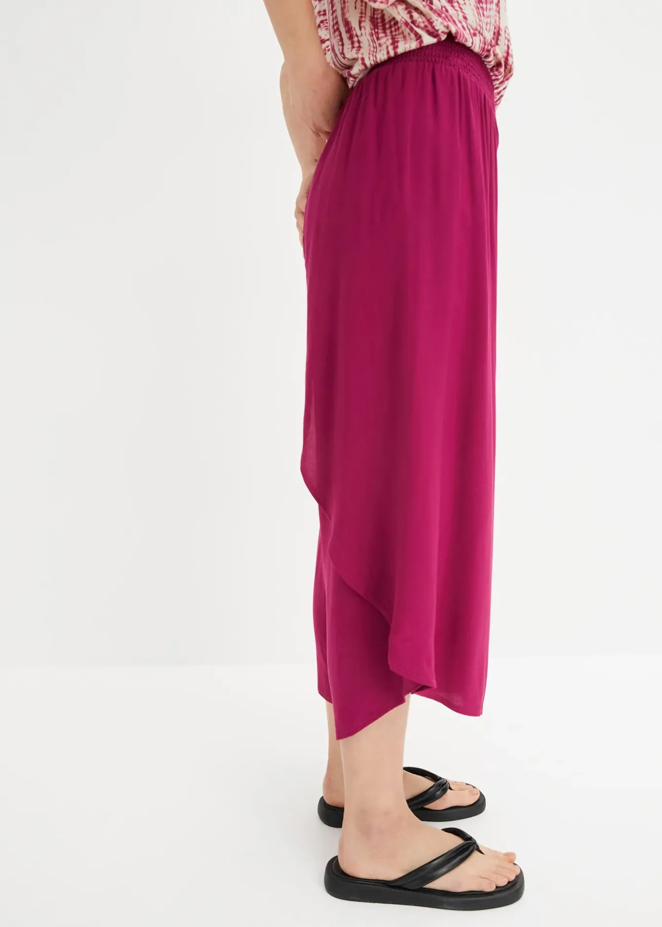 Jupe-culotte longueur mollet en viscose