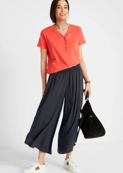 Jupe-culotte longueur mollet en viscose