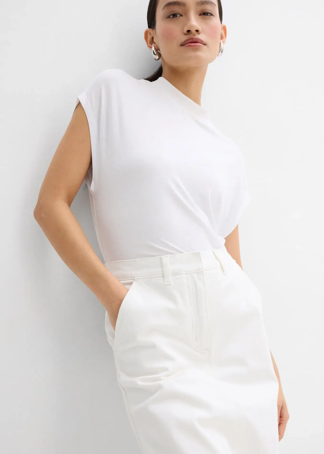 Jupe-short en coton extensible