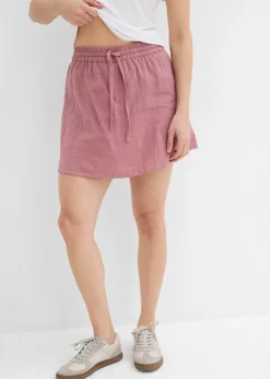 Jupe-short en gaze de coton