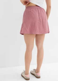 Jupe-short en gaze de coton