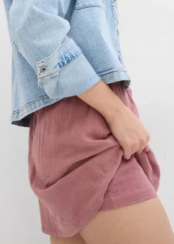 Jupe-short en gaze de coton