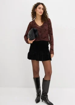 Jupe-short en velours doux