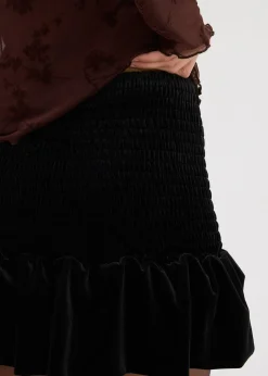 Jupe-short en velours doux