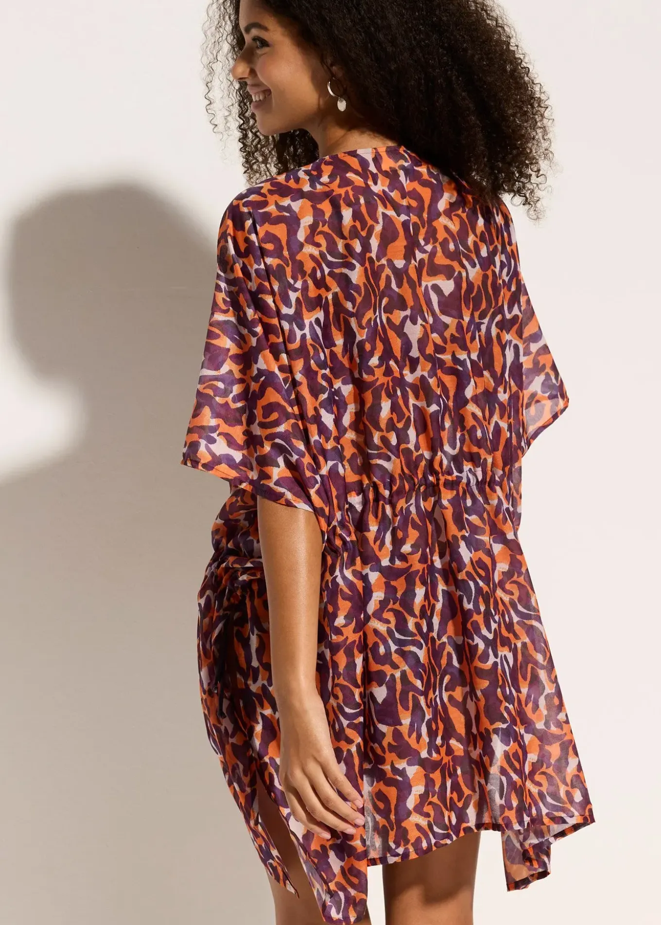 Kimono de plage avec détail à nouer