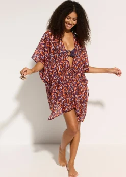 Kimono de plage avec détail à nouer