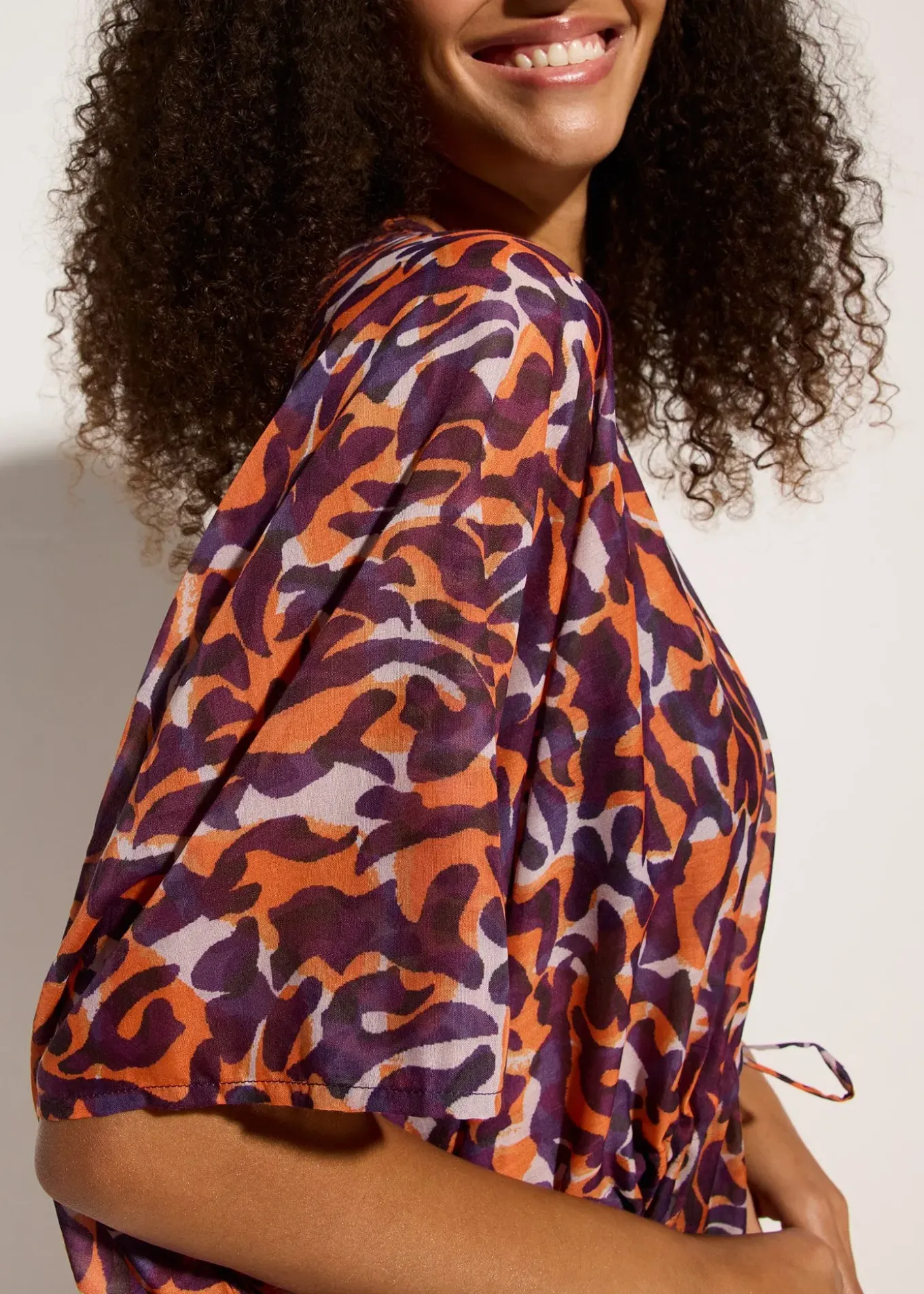 Kimono de plage avec détail à nouer