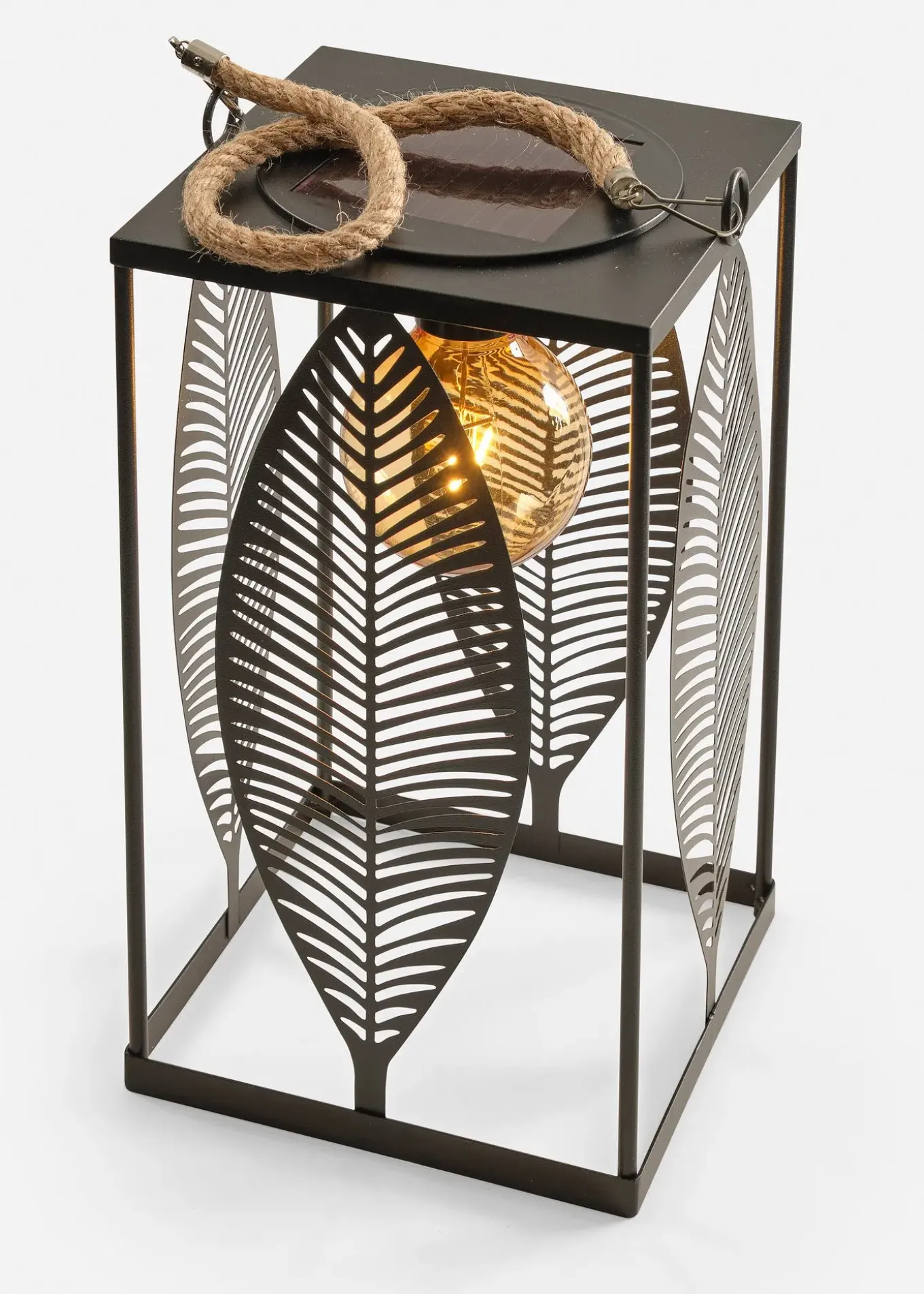 Lanterne solaire motif végétal