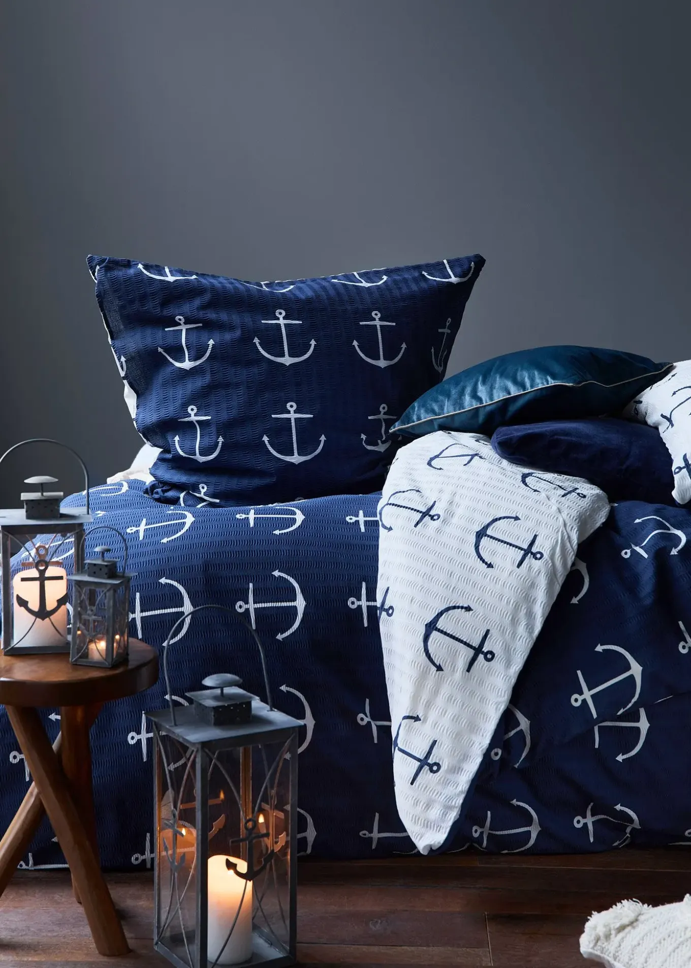 Lanternes avec ancre (ens. 3 pces)