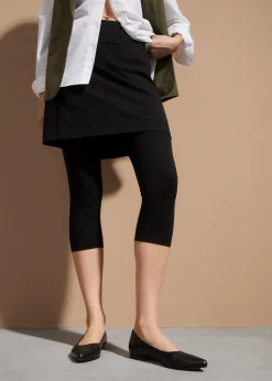Legging 3/4 avec jupe en coton extensible
