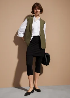 Legging 3/4 avec jupe en coton extensible