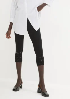 Legging 3/4 en coton extensible