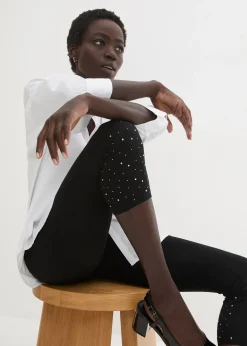 Legging 3/4 en coton extensible