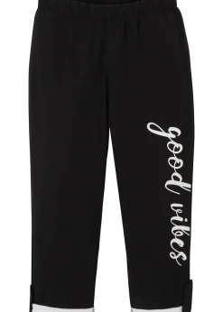 Legging 3/4 fille en coton extensible