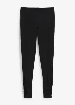 Legging avec large empiècement confortable à la taille et détail fronce