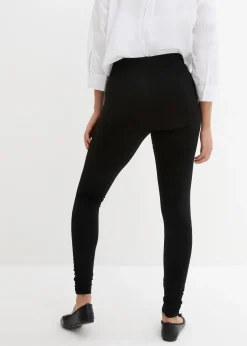 Legging avec large empiècement confortable à la taille et détail fronce