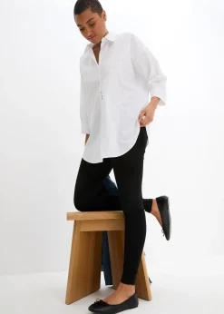 Legging avec large empiècement confortable à la taille et détail fronce