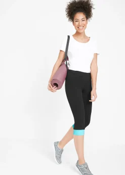 Legging capri à finitions contrastantes