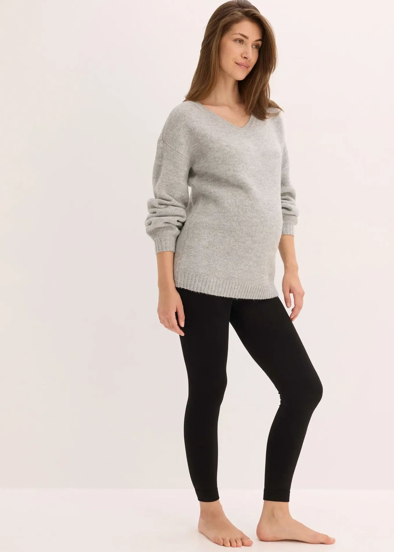 Legging de grossesse en polaire thermique 140den