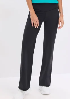 Legging de sport en matière toucher coton, coupe droite