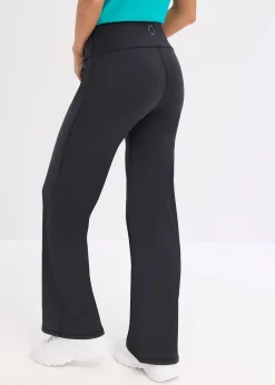 Legging de sport en matière toucher coton, coupe droite