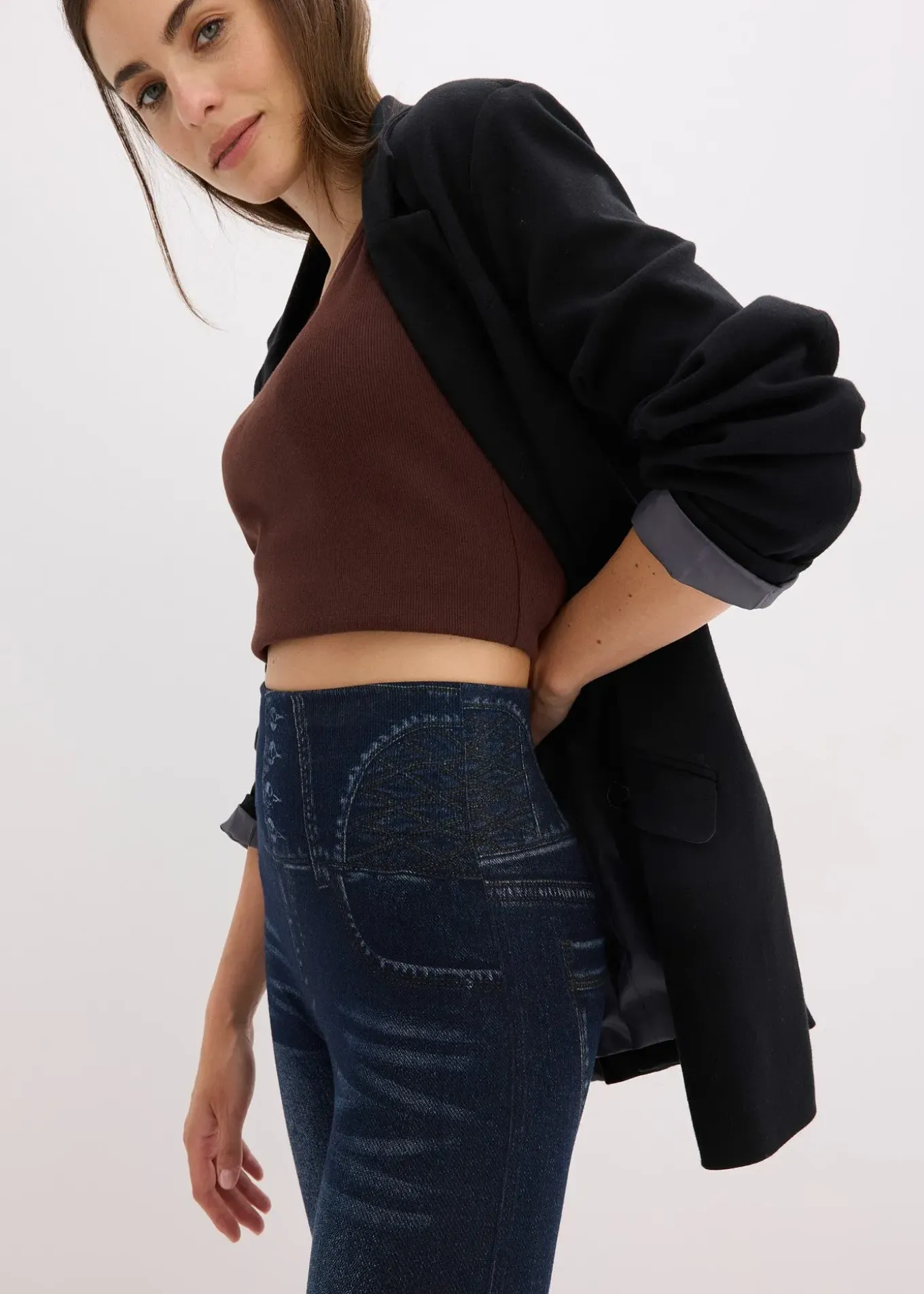 Legging sculptant effet jean