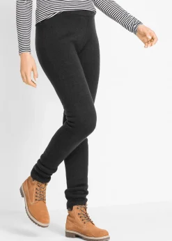 Legging thermique avec finitions côtelées