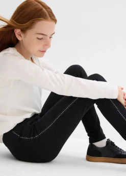 Legging thermique avec galon à rivets