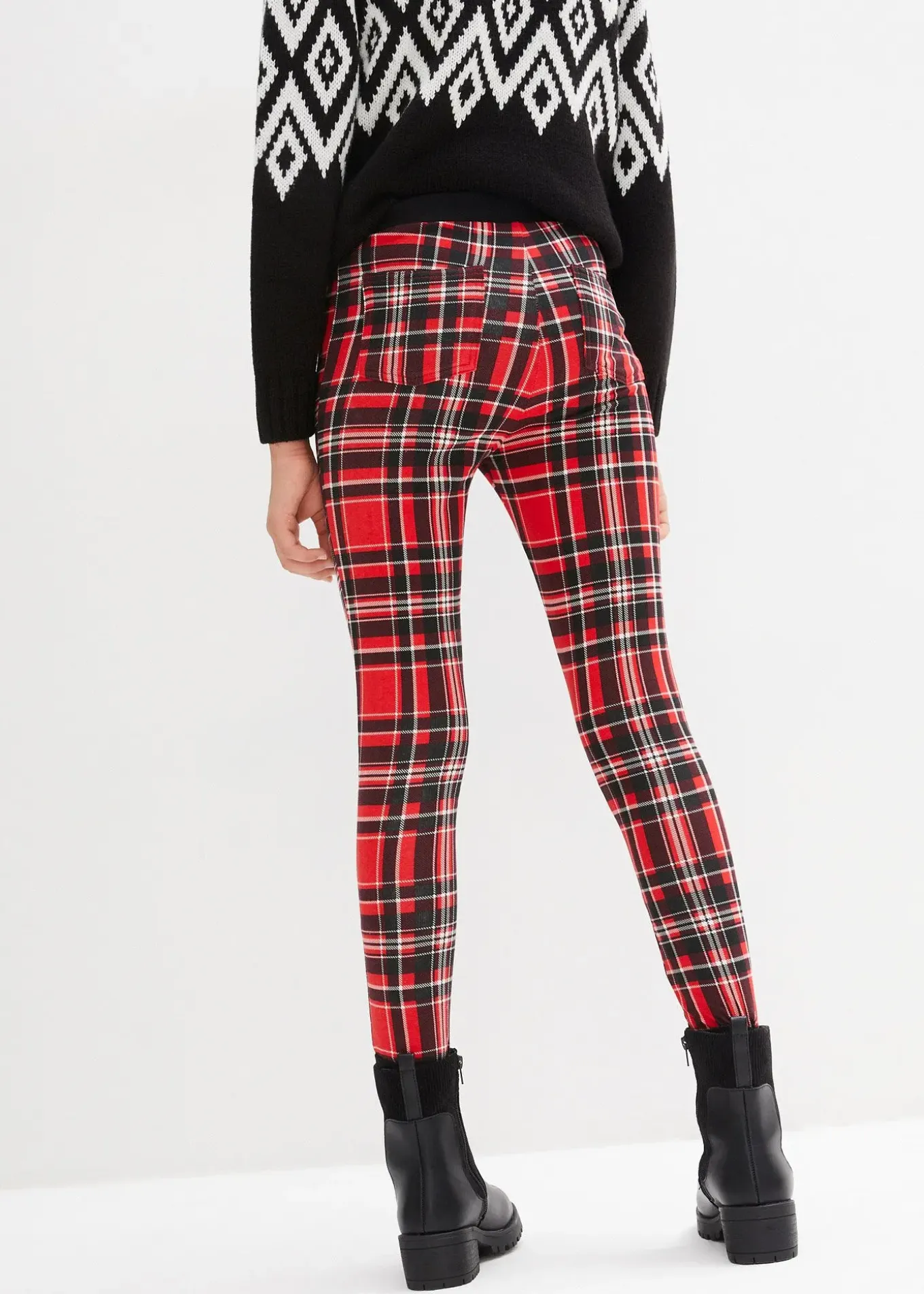 Legging thermo fille à carreaux