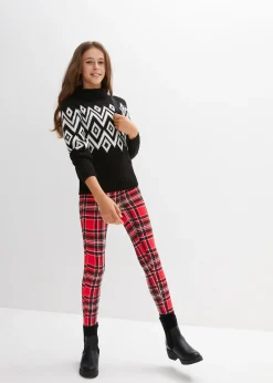 Legging thermo fille à carreaux