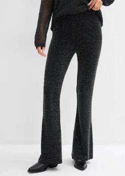 Legging évasé effet lurex