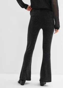 Legging évasé effet lurex