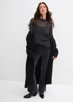 Legging évasé effet lurex