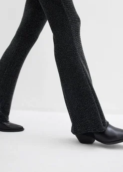 Legging évasé effet lurex