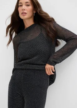 Legging évasé effet lurex