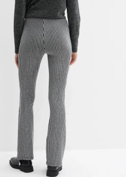 Legging évasé effet lurex