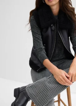 Legging évasé effet lurex