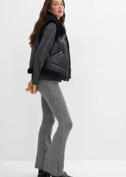 Legging évasé effet lurex