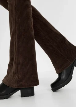 Legging évasé en velours côtelé