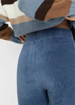 Legging évasé en velours côtelé