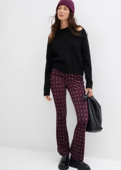 Legging évasé en velours doux