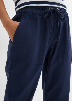 Léger pantalon jogger en lin mélangé