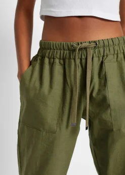 Léger pantalon jogger en lin mélangé